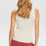 Esprit Organic cotton sleeveless top Beige