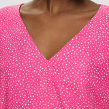 Esprit Patterned Blouse Pink Fuchsia