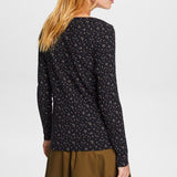 Esprit Patterned Pointelle Jersey Longsleeve