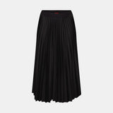 Esprit Pleated midi skirt in Black