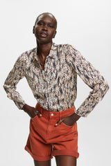 Esprit Satin Blouse With All-Over Pattern