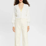 ESPRIT Short Cardigan with Knitted Pattern