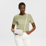 Esprit T-shirt With Heart Print Light Khaki