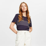 Esprit T-Shirt With Heart Print Navy