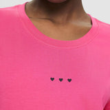 Esprit T-shirt with heart print Pink Fuchsia