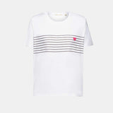 Esprit T-Shirt With Heart Print White
