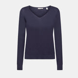 Esprit V-Neck Knit Sweater Navy