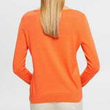 Esprit V-Neck Knit Sweater New Orange