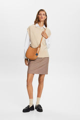 Esprit Wool Blend sweater Short Sleeves in Beige