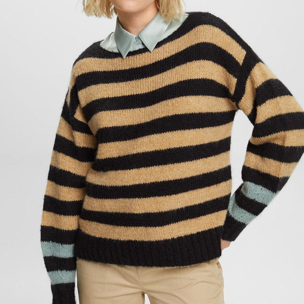 Esprit Wool-Mohair Blend Striped Sweater