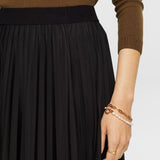 Esprit Pleated midi skirt in Black
