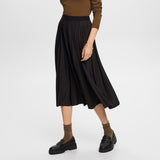 Esprit Pleated midi skirt in Black