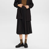Esprit Pleated midi skirt in Black
