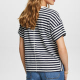 Esprit Striped t-shirt 100% cotton in Navy