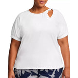 Estele Knot Detail Cotton Top In Milk White