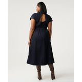 Estelle Abbie Denim Midi Dress in Indigo Noir