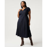 Estelle Abbie Denim Midi Dress in Indigo Noir