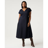 Estelle Abbie Denim Midi Dress in Indigo Noir