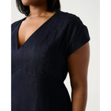 Estelle Abbie Denim Midi Dress in Indigo Noir