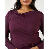 Estelle Amalie Knot Dress In Plum