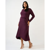 Estelle Amalie Knot Dress In Plum