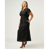 Estelle Arden Contrast Stitch Dress in Black
