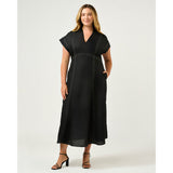Estelle Arden Contrast Stitch Dress in Black