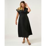 Estelle Arden Contrast Stitch Dress in Black