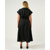 Estelle Arden Contrast Stitch Dress in Black