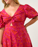 Estelle Aura Falls Cotton Dress in Winter Berry