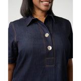 Estelle Avia Short Denim Dress In Indigo Noir