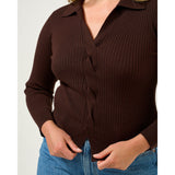 Estelle Bronti Knit Top In Chocolate