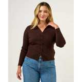 Estelle Bronti Knit Top In Chocolate