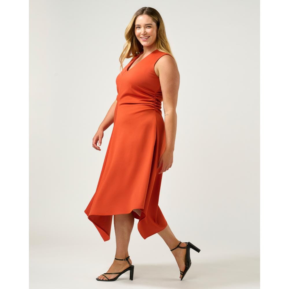 uo carmen ruched midi dress UO Carmen Ruched Midi Dress