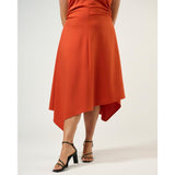 Estelle Carmen Ruched Dress in Tangerine