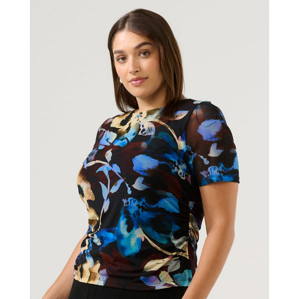 Estelle Cleo Mesh Print Top