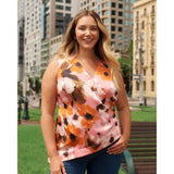 Estelle Freya Vest-Style Top in Peony/Mandarin