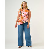 Estelle Freya Vest-Style Top in Peony/Mandarin