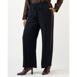 Estelle Jessie Tie Waist Pant in Navy/Brown Stripe