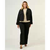 Estelle Jude Cropped Trench Jacket in Black