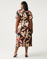 Estelle Laura Puff Sleeve Dress in Berry Floral