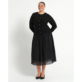 Estelle Night Cardi Sparkle Knit In Black