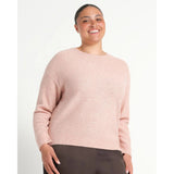 Estelle Night Crew Sparkle Knit In Blush Pink