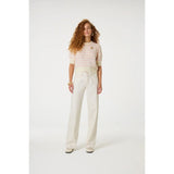 Fabienne Chapot Lucy Wide Leg Jeans In Warm White