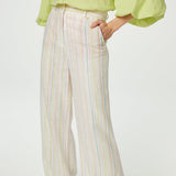 Fabienne Chapot Remi Striped Trousers in Lime Light