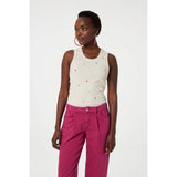 Fabienne Chapot Tanja Jersey Embro Tank In Cosy White