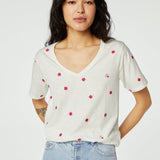 Fabienne Chapot Phill V-neck Pink Flower T-shirt