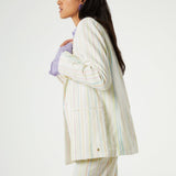 Fabienne Chapot Roger Striped Blazer in Lime Light