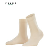 FALKE Cotton Touch Women Socks With Very Fine Mesh Structure In Cream