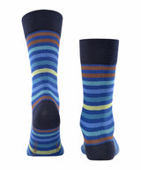 Falke Dark Navy Tinted Stripe Socks